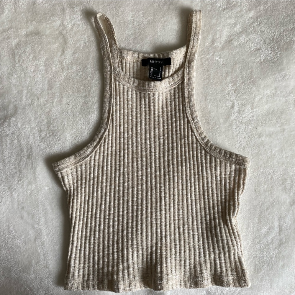 Forever 21 Cream Crop Top